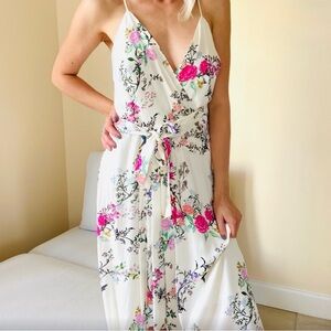 Equipment Estille Silk Floral Wrap Dress NWT $450 | Size 4 | Asymmetrical Hem |